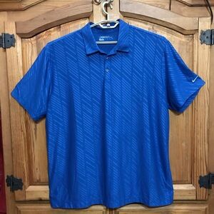 Nike Golf Dri-Fit Men's Blue Polo Shirt, Sharp Looking Shirt, Men’s XXL , 2X